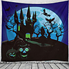 Halloween Party Wall Tapestry Art Decor Blanket Curtain Picnic Tablecloth Hanging Home Bedroom Living Room Dorm Decoration Pychedelic kull keleton Pumpkin Bat Witch Haunted cary Catle Polyeter