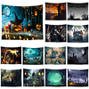 Halloween Party Wall Tapestry Art Decor Blanket Curtain Picnic Tablecloth Hanging Home Bedroom Living Room Dorm Decoration Pychedelic kull keleton Pumpkin Bat Witch Haunted Scary Castle Polyeter miniinthebox