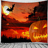 Halloween Party Wall Tapestry Art Decor Blanket Curtain Picnic Tablecloth Hanging Home Bedroom Living Room Dorm Decoration Pychedelic Pumpkin Bat Haunted cary Polyeter