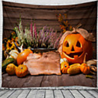 Halloween Party Wall Tapestry Art Decor Blanket Curtain Picnic Tablecloth Hanging Home Bedroom Living Room Dorm Decoration Pychedelic Pumpkin Haunted cary Polyeter