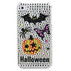 Halloween Pattern PVC Case with Crystals Cover for iPhone 4,  4S (Silver)