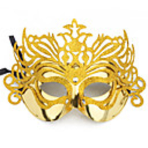 Halloween Personalized Crown Gold Dust Mask with Lace