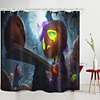 Halloween Pumpkin Prince Digital Printing Shower Curtain Shower Curtains Hooks Modern Polyester New Design