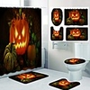 Halloween Pumpkin Pyscho Pattern PrintingBathroom Shower Curtain Leisure Toilet Four-Piece Design