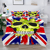 Halloween Skull 3-Piece Duvet Cover Set Hotel Bedding Sets Comforter Cover with Soft Lightweight Thicken Fabric,  Include 1 Duvet Cover,  2 Pillowcases for Double/Queen/King(1 Pillowcase for Twin/Single) miniinthebox
