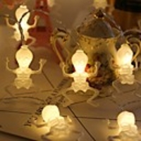 Halloween String Light 1.5M 10LEDs Skull Halloween String Lights Battery Operated Ghost Festival Horror Light String Halloween Decoration Props Outdoor Decoration