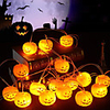 Halloween String Lights Pumpkin Shaped LED String Lights 1.5M 4.9ft 10LEDs Battery Operation Halloween Carnival Garden Party Decoration Light