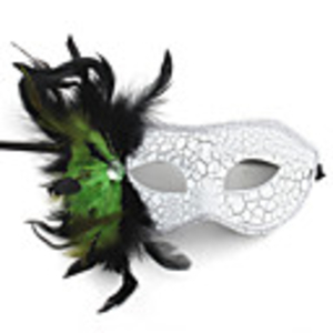 Halloween Venice Feather Pattern Mask