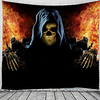 Halloween Wall Tapestry Art Decor Blanket Curtain Picnic Tablecloth Hanging Home Bedroom Living Room Dorm Decoration Psychedelic Skull Skeleton Pumpkin Bat Haunted Scary Polyester miniinthebox