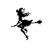 Halloween Witch Wall Sticker Graffiti Self Adhesive Living Room Mural PVC Sticker