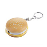 Hamburger Shaped Butane Lighter Keychain (Assorted Color)