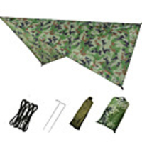 Hammock Rain Fly Outdoor Breathability Wearable Reusable Adjustable Flexible Folding Polyster for 2 - 3 person Hunting Beach Camping Blue Camouflage Green 230140 cm