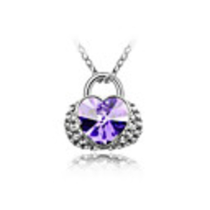 Hand Bag Shaped Crystal Necklace