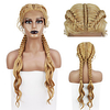 Hand Braided Swiss Lace Front Dutch CORNROW Braided Wigs with Baby Hair Heat Resistant Lightweight Twisted Synthetic Hair 34 Inch Free Cap miniinthebox