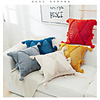 Hand-embroidered Tufted Pillowcase American Solid Color Moroccan Geometric Tassel Cushion Pillow