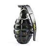 Hand Grenade Shaped Lighter Keychain with Sound Effect (Camouflage Colors)