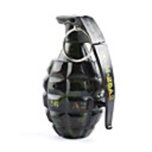 Hand Grenade Shaped Lighter Keychain with Sound Effect (Camouflage Colors)