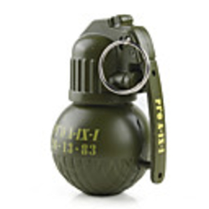 Hand Grenade Shaped Lighter Keychain with Sound Effect (Green)