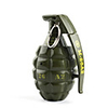 Hand Grenade Shaped Lighter Keychain with Sound Effect (Green)