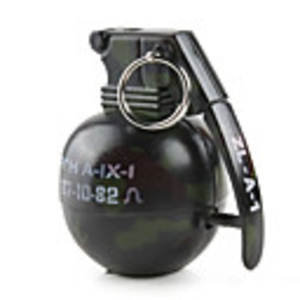 Hand Grenade Shaped Lighter with Sound Effect (Black)