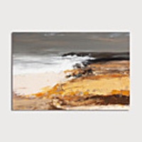 Hand-Painted Abstract Landscape Painting Canvas Art Painting Abstract Acrylic Painting Modern Art Textured Art with Stretcher Ready to Hang With Stretched Frame