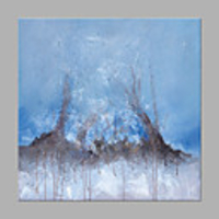 Hand-Painted Abstract Square,  Modern/Contemporary Canvas Oil Painting Home Decoration One Panel With Stretched Frame or Rolled Without Frame