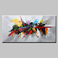 Hand-Painted Canvas Abstract Pop Art Modern Canvas Ready To Hang With Stretched Frame