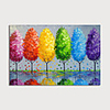 Hand Painted Canvas Oil Painting Abstract Color Trees Home Decoration With Frame Painting Ready To Hang With Stretched Frame
