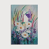 Hand Painted Canvas Oilpainting Abstract Flowers by Knife Home Decoration with Frame Painting Ready to Hang With Stretched Frame
