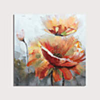 Hand Painted Canvas Oilpainting Abstract Flowers s by Knife Home Decoration with Frame Painting Ready to Hang With Stretched Frame