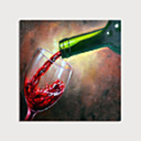Hand Painted Canvas Oilpainting Abstract Still Life Wine Home Decoration with Frame Painting Ready to Hang With Stretched Frame