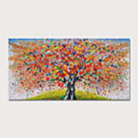 Hand Painted Canvas Oilpainting Abstract Tree by Knife Home Decoration with Frame Painting Ready to Hang With Stretched Frame