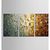 Hand-Painted Modern Abstract Art Canvas Peacock Paintings Wall Home Decor Three Panels Ready To Hang With Stretched Frame