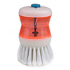 Hand-protective Liquid Pressing Pot-cleaning Brush (Orange)
