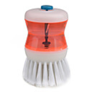 Hand-protective Liquid Pressing Pot-cleaning Brush (Orange)
