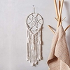 Hand Woven Macrame Dreamcatcher Bohemian Boho Art Decor Hanging Home Bedroom Living Room Decoration Nordic Handmade Tassel Cotton Mandala 40 x 11.8