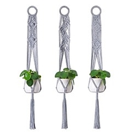 Hand Woven Macrame Tapestry Plant Hanger Holder Bohemian Boho Wall Hanging Ornament Art Decor Home Bedroom Living Room Decoration Nordic Handmade Tassel Cotton Flower Pot 1590cm