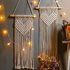 Hand Woven Macrame Wall Tapestry Bohemian Boho Art Decor Blanket Curtain Hanging Home Bedroom Living Room Decoration Nordic Handmade Tassel Cotton Heart miniinthebox