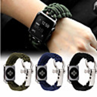 Hand Woven Sport watch band For Apple Watch strap 5 4 3 2 44mm 40mm iwatch 42mm 38mm Survival Rope Metal Bolt Clasp Bracelet Accessories