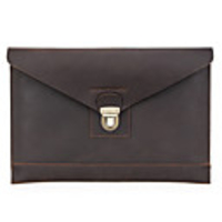 Handbags Solid Colored Genuine Leather for Macbook Pro 13-inch