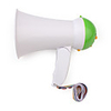 Handheld Bull Horn Loud Speaker (White Green)