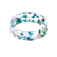 handmade blue color dried flowers transparent resin/plastic women/men