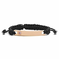 handmade braided rope stainless steel nameplate id link bracelet his and hers matching couples bracelets valentine