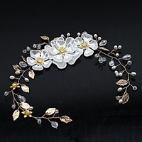 Handmade Bridal ABS Resin Headdress with Petal / Pearls 1 PC Wedding / Party / Evening Headpiece miniinthebox