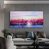 Handmade Oil Painting Canvas Wall Art Decoration Abstract Landscape Painting The Red Forest for Home Decor Rolled Frameless Unstretched Painting miniinthebox