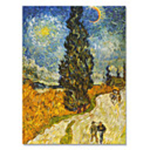 Handmade Vincent van Gogh Oil Painting (Road with Cypresses)