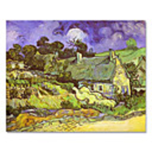 Handmade Vincent van Gogh Oil Painting (Thatched Cottages at Cordeville)