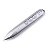 Handwritting Pen Hanging Bluetooth Headset with Earphone USB Cable-Silver
