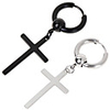 Hanging Cross Earrings Cross Statement Trendy Fashion Modern Cool Stainless Steel Earrings Jewelry Black / Silver For Gift Prom Date Street Festival