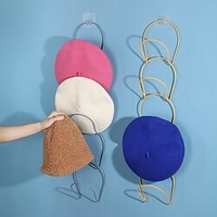 Hanging Hat Storage Artifact Household Wall Finishing Wall-mounted Shelf Hook Door Rear Bag Storage Rack Multi-function miniinthebox